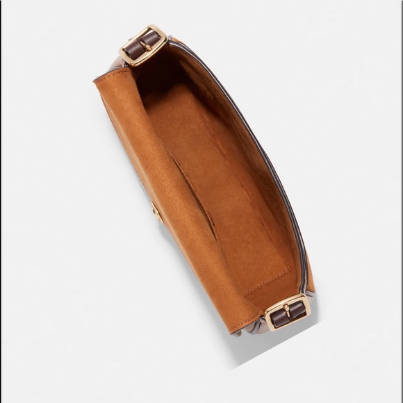 NWT COACH CB895 MACIE SADDLE BAG IN COLORBLOCK GENUINE LEATHER/SUEDE CROSSBODY - Picture 4 of 7